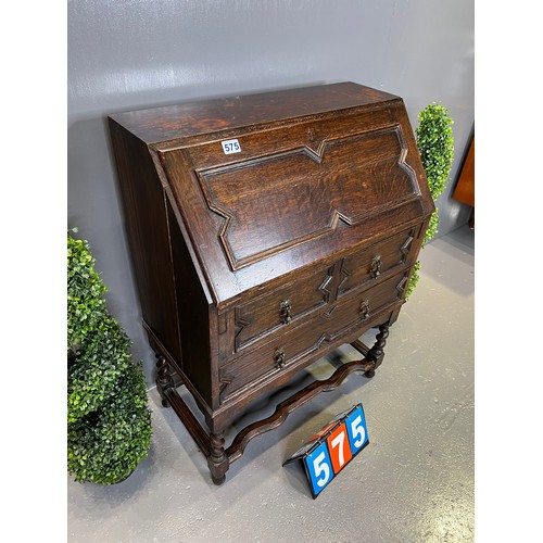 575 - Oak barley twist bureau