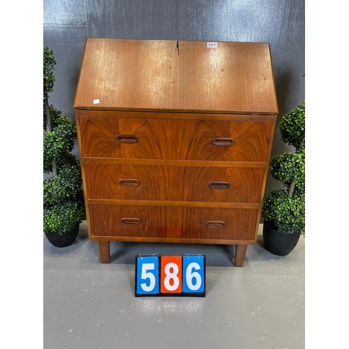 586 - Mid century teak bureau