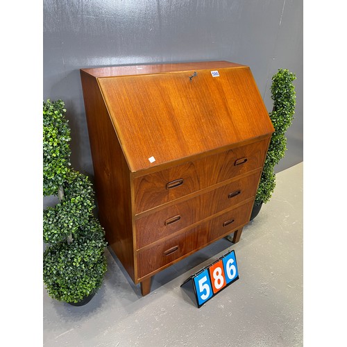 586 - Mid century teak bureau