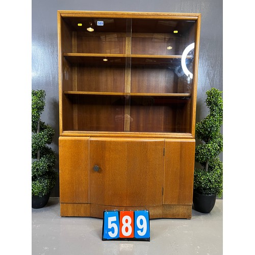 589 - Oak 20thc deco design bookcase