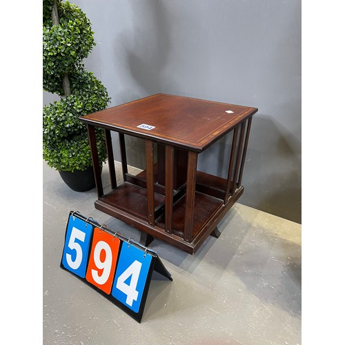 594 - Edwardian revolving bookcase (table top)