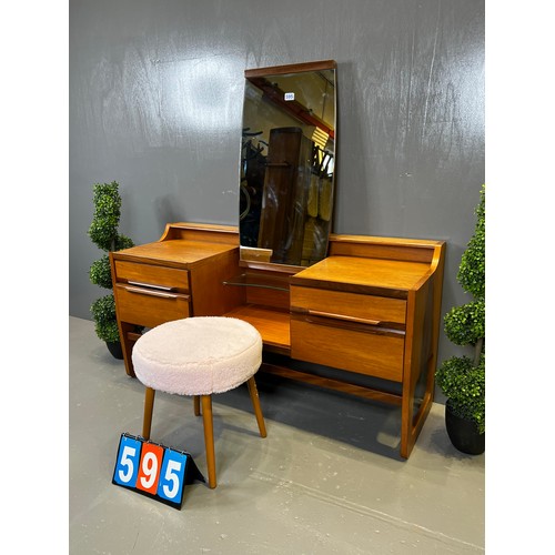 595 - Rare mid century teak dressing table rare model (in Danish style)