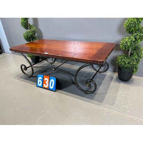 630 - French metal base coffee tables