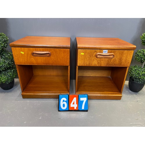 647 - G-plan fresco bedside cabinets