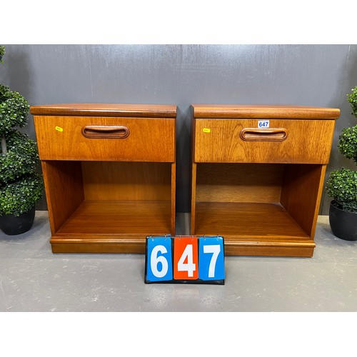 647 - G-plan fresco bedside cabinets