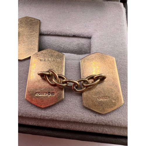 274 - 9ct gold cufflinks  4.8g