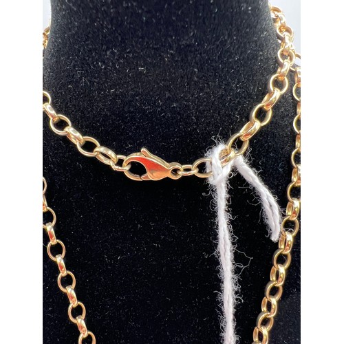 284 - 9ct gold belcher chain with 9ct gold pendant 19.6g