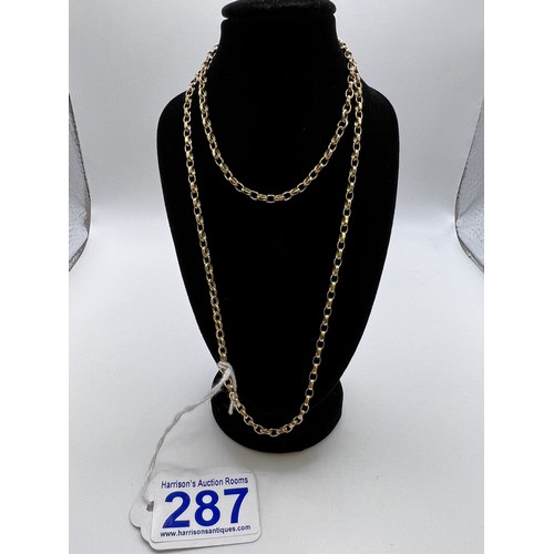 287 - 9ct Gold neck chain 12.2g