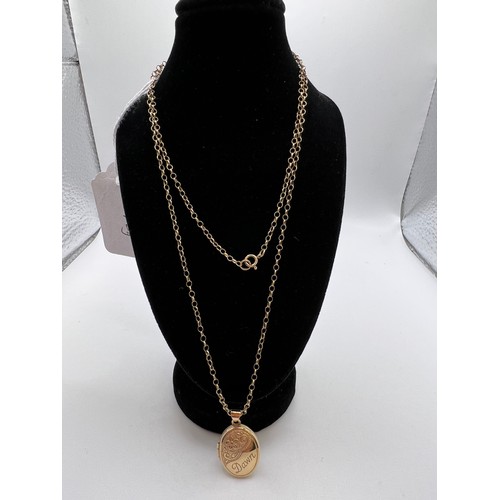 288 - 9ct Gold chain & pendant 4.2g