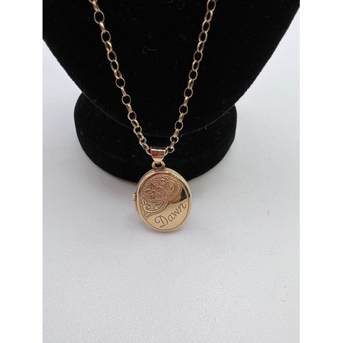 288 - 9ct Gold chain & pendant 4.2g