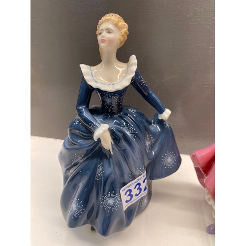 332 - 2 Royal Doulton figures southern belle & fragarance'