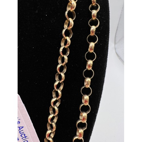 313 - 9ct Gold belcher chain 28