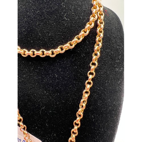 314 - 9ct Gold belcher chain with 9ct gold cross 18