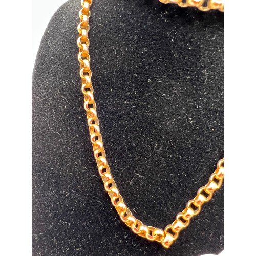 315 - 9ct Rose gold belcher chain 16