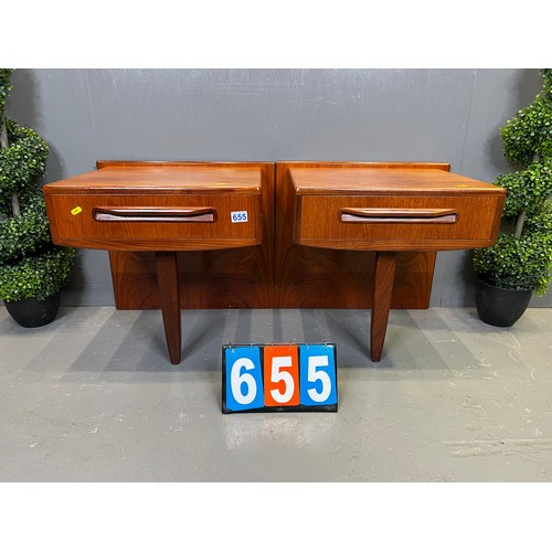 655 - Pair of floating g-plan bedside tables