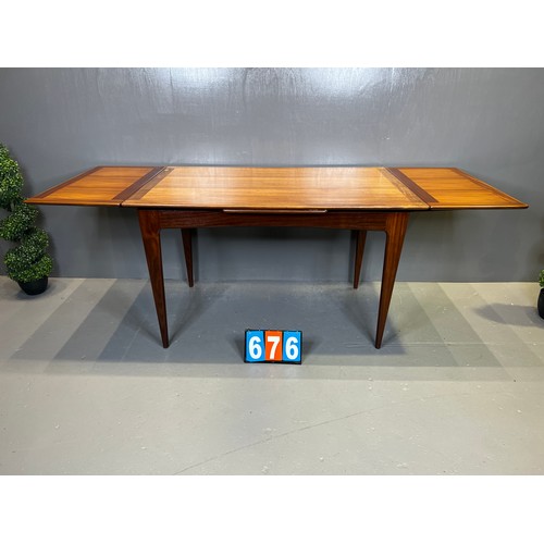 676 - Younger teak drawer leaf table for heal's afromosia table