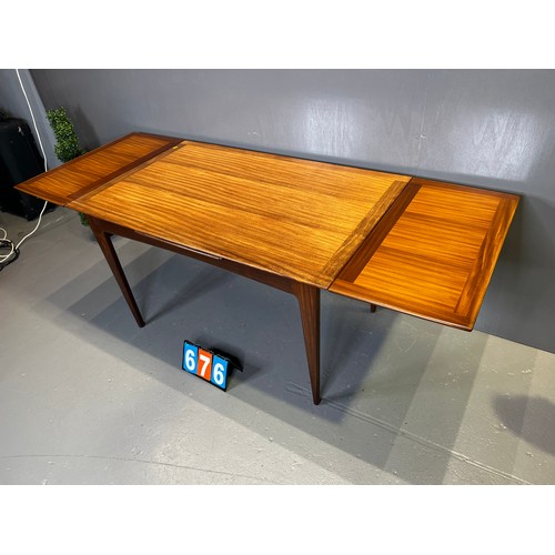 676 - Younger teak drawer leaf table for heal's afromosia table