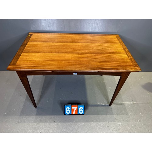 676 - Younger teak drawer leaf table for heal's afromosia table