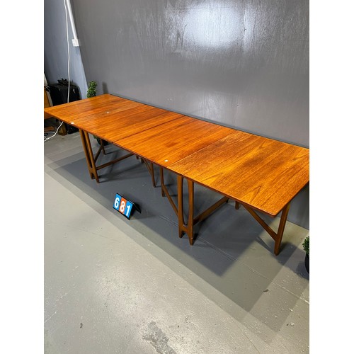 681 - Bendt winge mid century 10ft double/quad drop leaf table