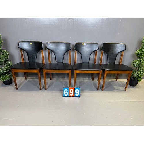 699 - Elliot's of Newbury set of 4 mid century chair