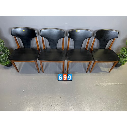 699 - Elliot's of Newbury set of 4 mid century chair