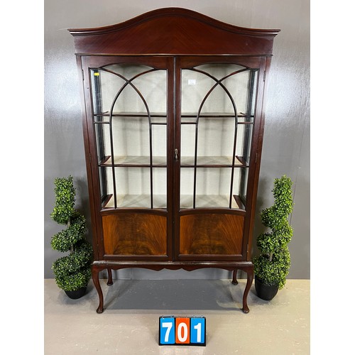 701 - Edwardian mahogany display cabinet