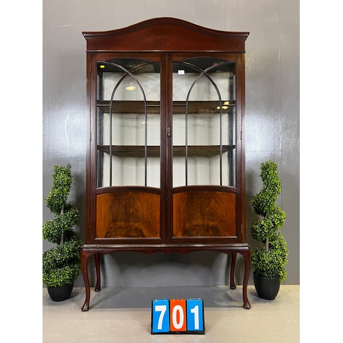 701 - Edwardian mahogany display cabinet