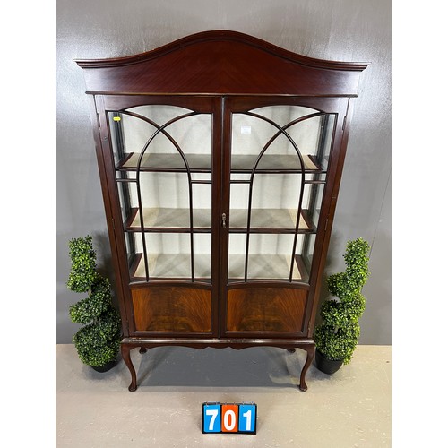 701 - Edwardian mahogany display cabinet