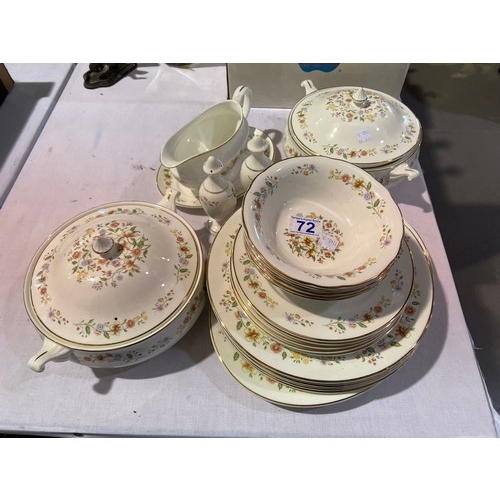 72 - Bone china dinner ware