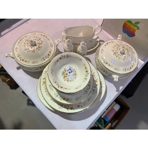 72 - Bone china dinner ware