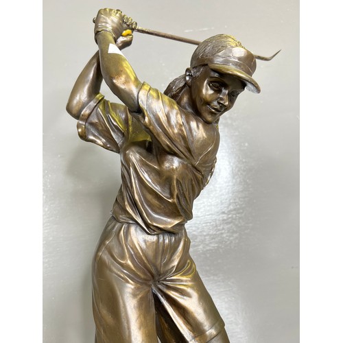 98 - Golfing figure signed & dated 1998 possibly bronze