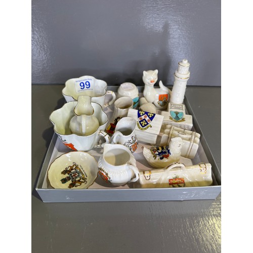 99 - Quantity crested china