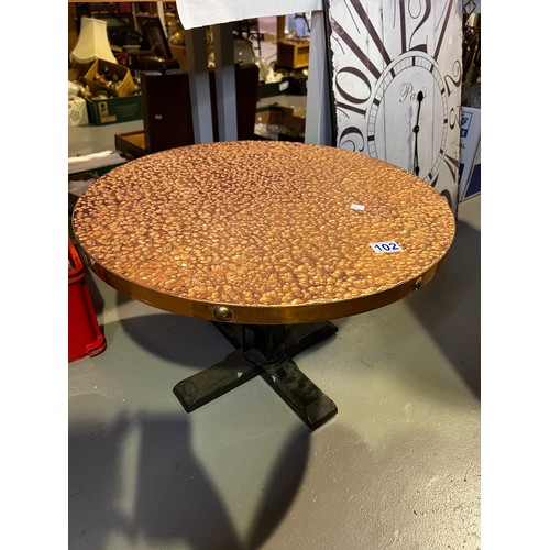 102 - Copper top coffee table