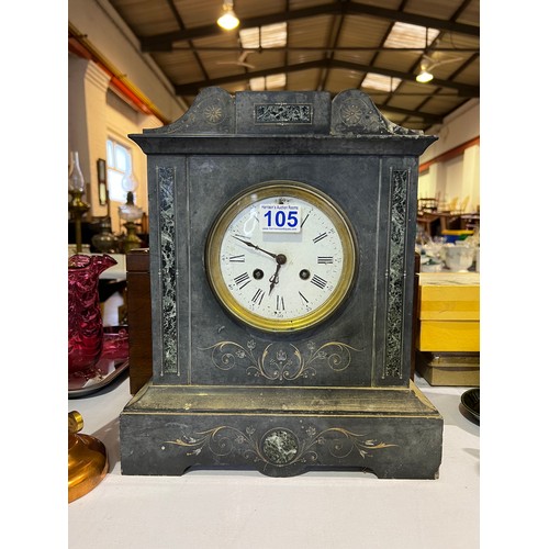 105 - Slate mantle clock