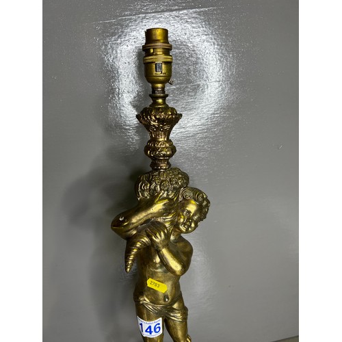 146 - Brass lamp figure A/F