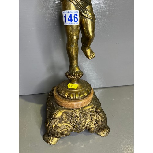 146 - Brass lamp figure A/F