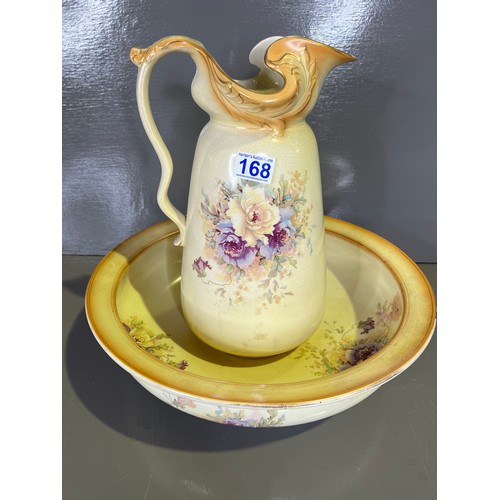 168 - Victorian jug & bowl