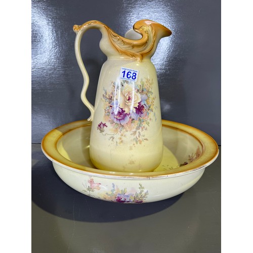 168 - Victorian jug & bowl