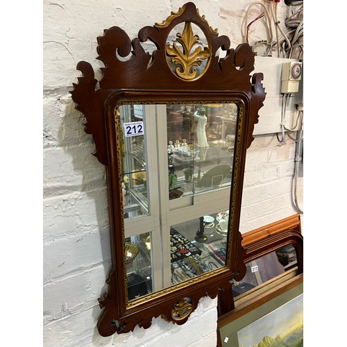 212 - Mahogany wall mirror