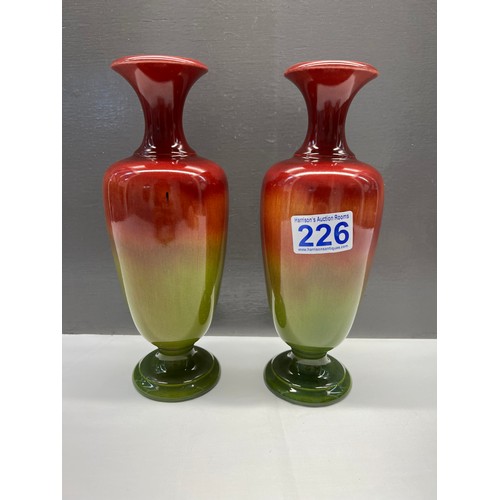 226 - Pair vases possibly linthorpe