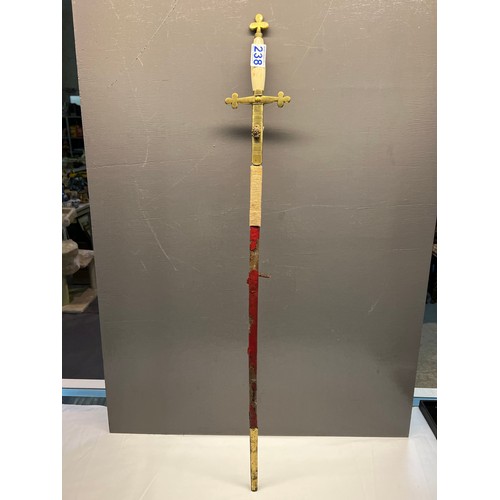 238 - Masonic ornamental sword 86cm