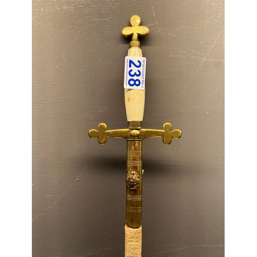 238 - Masonic ornamental sword 86cm