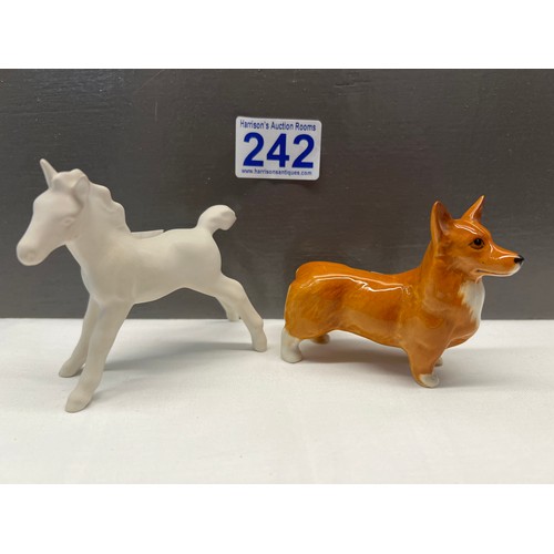 242 - Beswick corgi do & Beswick foal