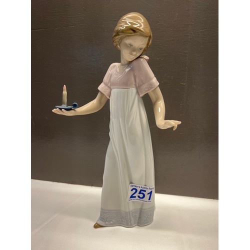 251 - Nao by Lladro figure girl holding candle