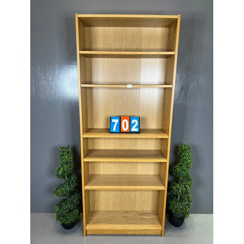 702 - Oak library bookcase