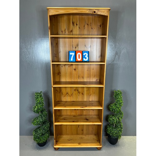 703 - Pine library bookcase