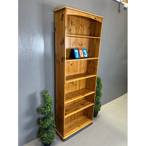 703 - Pine library bookcase