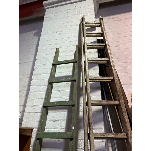 705 - Wooden ladders x2