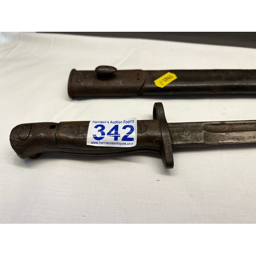 342 - WWI 1907 Bayonet & scabbard