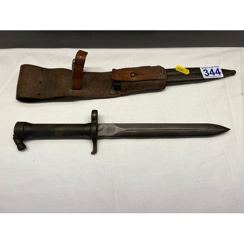 344 - Swedish? scabbard & bayonet